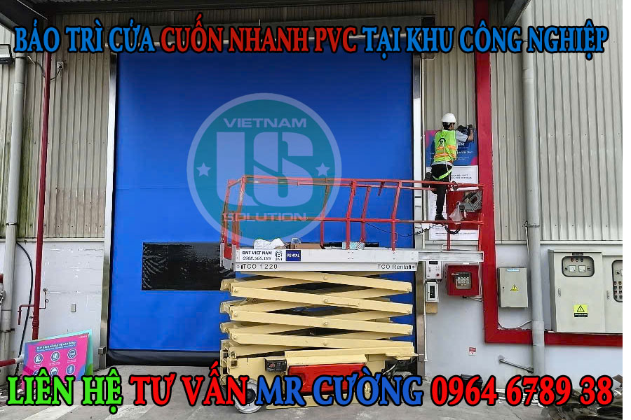 Bảo trì cửa cuốn nhanh PVC tại Khu công nghiệp